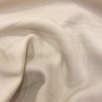 Tissu crêpe de laine blanc cassé