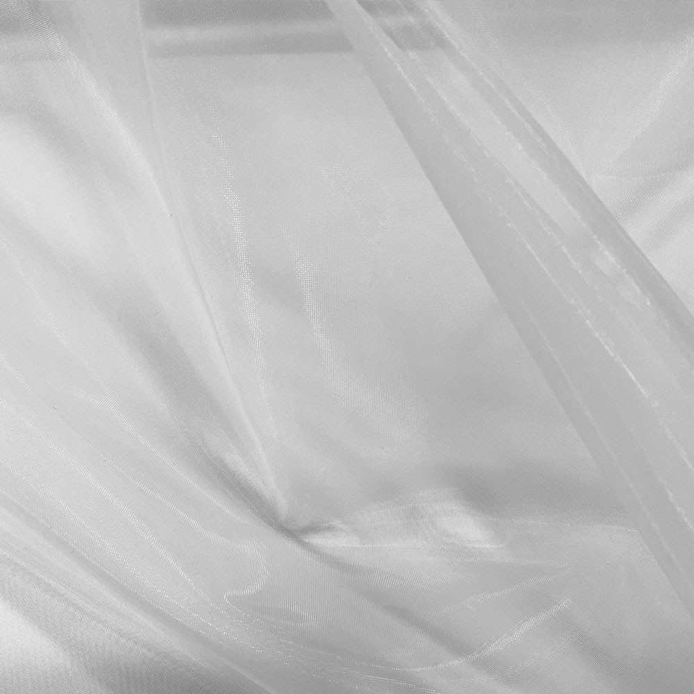 Transparent optical white polyamide horsehair fabric — Tissus en Ligne