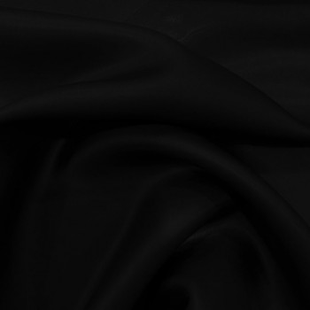 Black satin silk double organza fabric