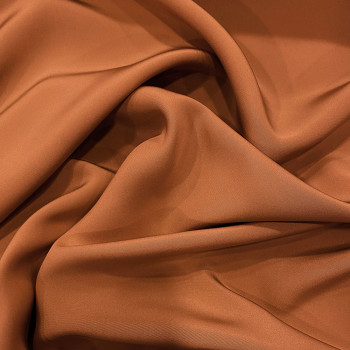 Powder beige 100% silk double-sided cady crepe fabric