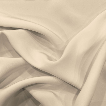 Ivory white 100% silk crepe fabric