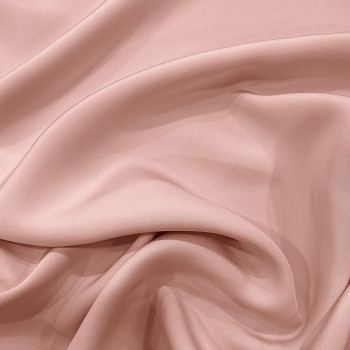 Light pink 100% silk double-sided cady crepe fabric