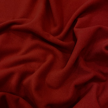 Tissu laine cachemire rouge