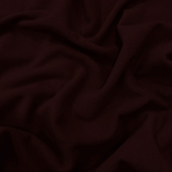 Dark burgundy wool cashmere fabric