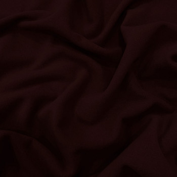 Tissu laine cachemire bordeaux foncé