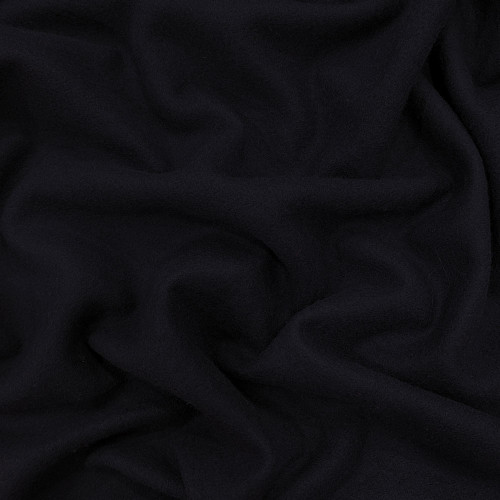 Navy blue wool cashmere fabric