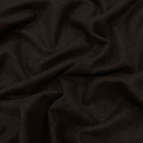 Dark brown wool cashmere fabric