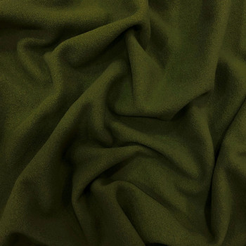 Jade green wool cashmere fabric
