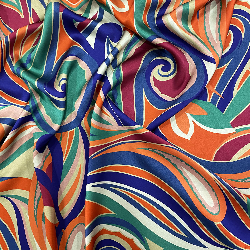 Silk satin fabric - Composition: 100% Silk Tessuti dell'arte