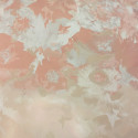 Jacquard fabric with floral pattern on pink background