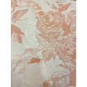 Tissu jacquard à grand motif floral rose clair
