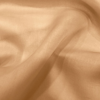 Cream beige triple organza 100% silk fabric