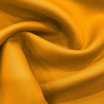Bright yellow 100% silk gazar fabric
