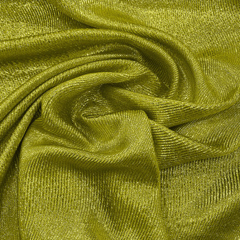 Apple green wavy lamé 100% silk jacquard fabric