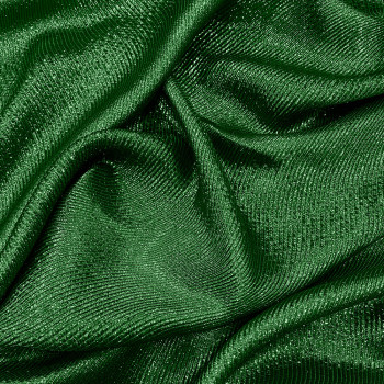 Emerald green wavy lamé 100% silk jacquard fabric