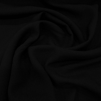 Black acetate viscose crepe fabric
