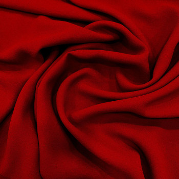 Red acetate viscose crepe fabric