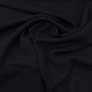 Navy blue acetate viscose crepe fabric