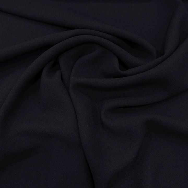 Tissu crêpe acétate viscose bleu marine