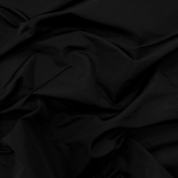 Black silk faille fabric