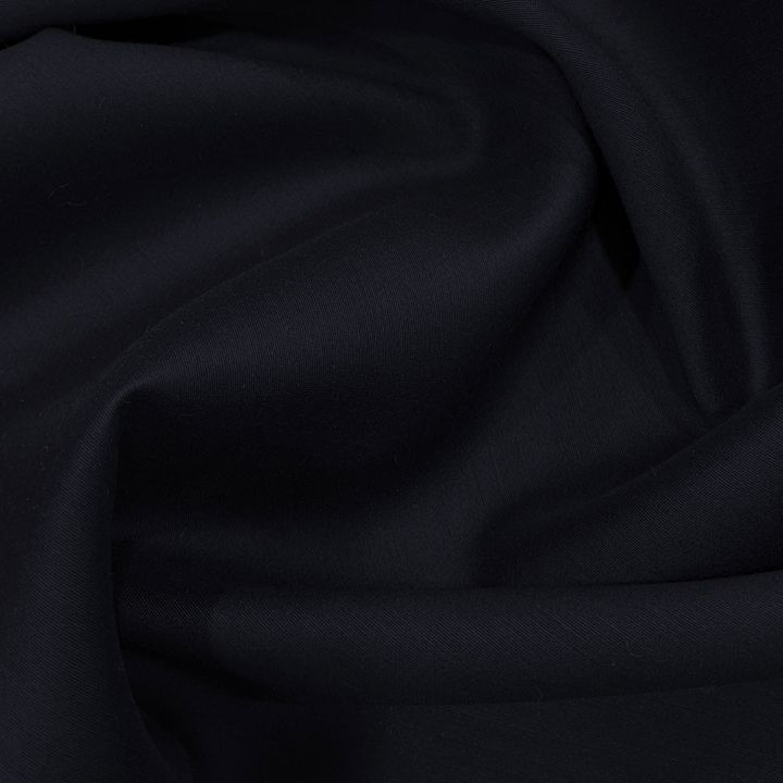 Tissu mikado de laine et soie bleu marine foncé