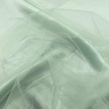 Light jade green illusion tulle fabric