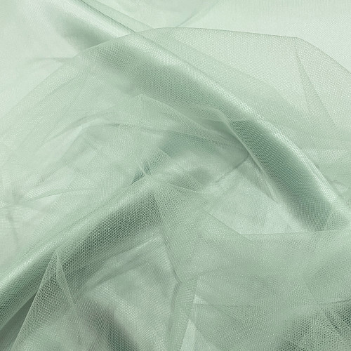 Tissu tulle illusion vert jade clair