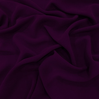 Tissu crêpe georgette 100% soie violet pur