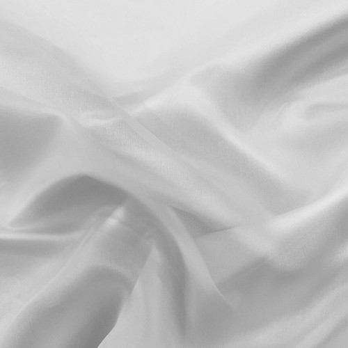 Brilliant white silk double organza fabric — Tissus en Ligne