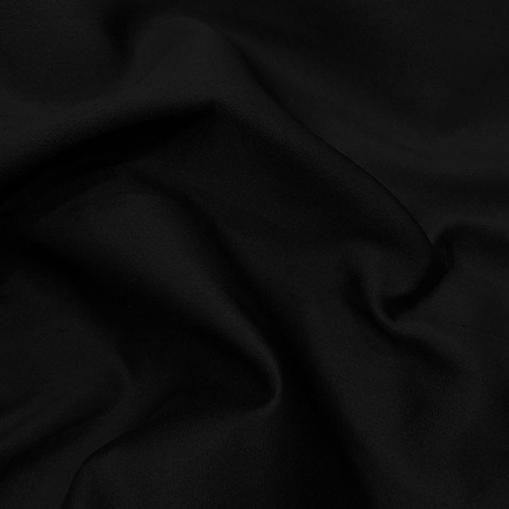 Black 100% silk mikado fabric