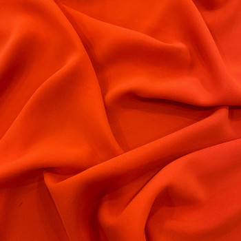 Orange crepe 100% silk georgette fabric