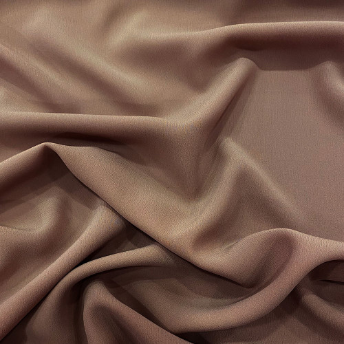 Terracotta crepe 100% silk georgette fabric