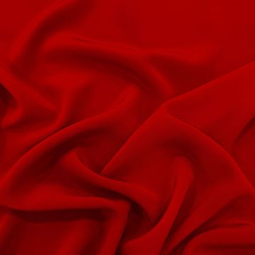 Raspberry red 100% silk crepe de Chine fabric