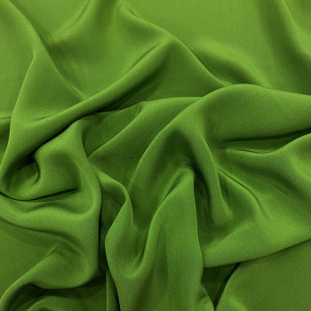 Lime green 100% silk crepe de Chine fabric