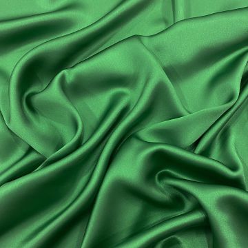 Hot green satin fabric 100% silk