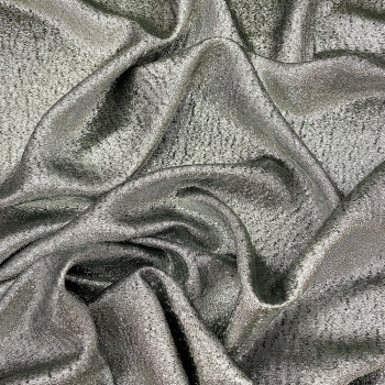 Light silver silk lamé fabric