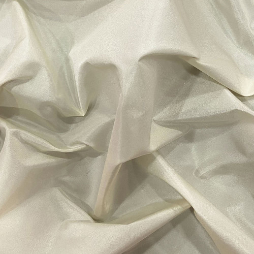 Off-white 100% silk taffeta fabric