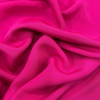 Tissu crêpe drap de soie fuchsia