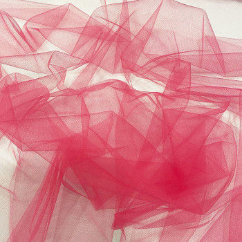 Hot pink illusion tulle fabric