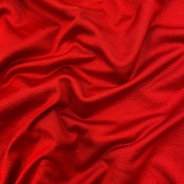100% silk red jersey fabric