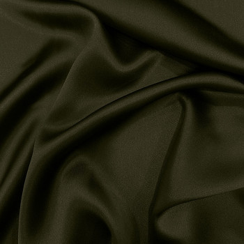 Khaki green heavy silk satin fabric