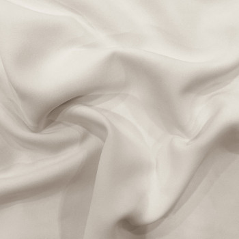 White matte double-sided stretch crepe fabric
