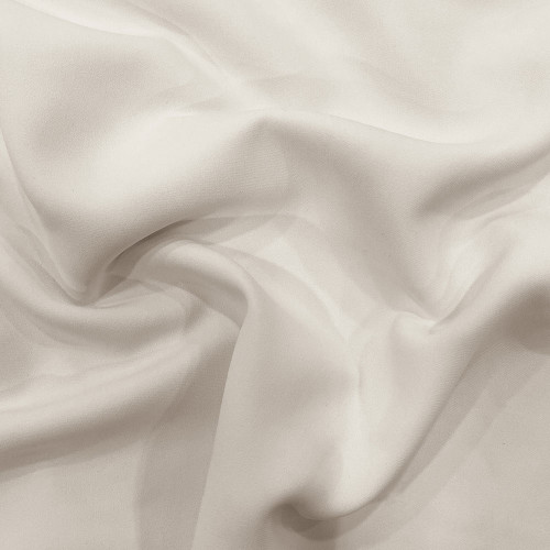 Tissu crêpe stretch double-face mat blanc