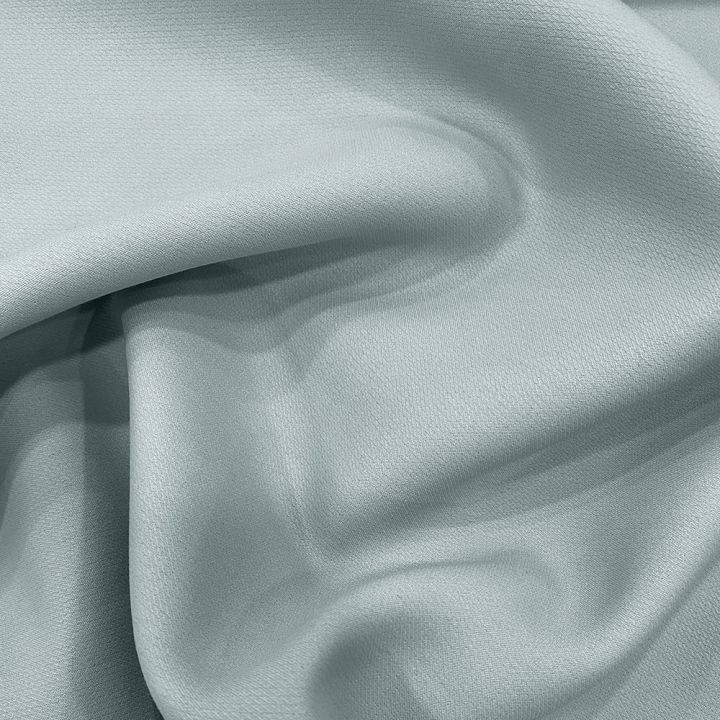 Sky blue wool and silk cady crepe fabric