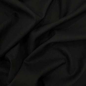 Black Super 130 wool cashmere fabric