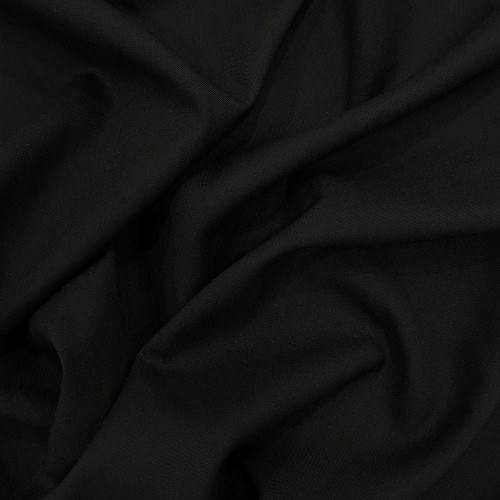 Tissu laine cachemire Super 130 noir