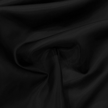Shiny black twill lining fabric