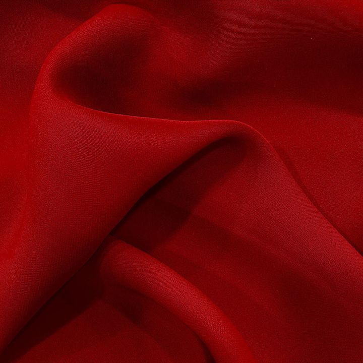 Red double-sided heavy silk crepe fabric