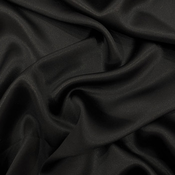 Tissu satin de soie lourd noir