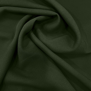Tissu crêpe stretch double-face mat vert olive